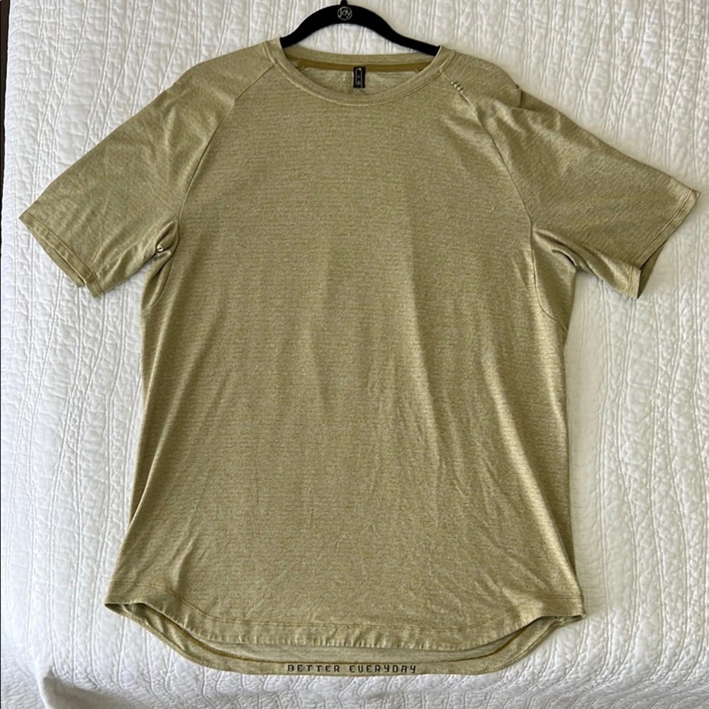Lululemon Athletica Gold Short Sleeve Tee Modern Curved Hem